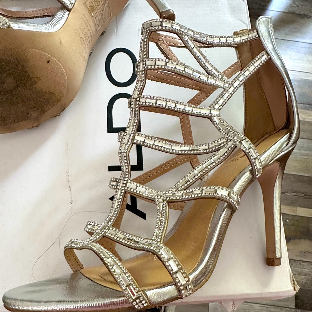 Aldo Elegant Silver Strappy Heels
Worn once for wedding